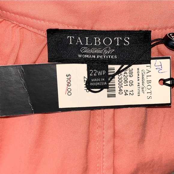 NWT Talbots Jackie Fit Blazer Plus Size 22W Petite Peach Coral Half Sleeve 22WP - Picture 6 of 8